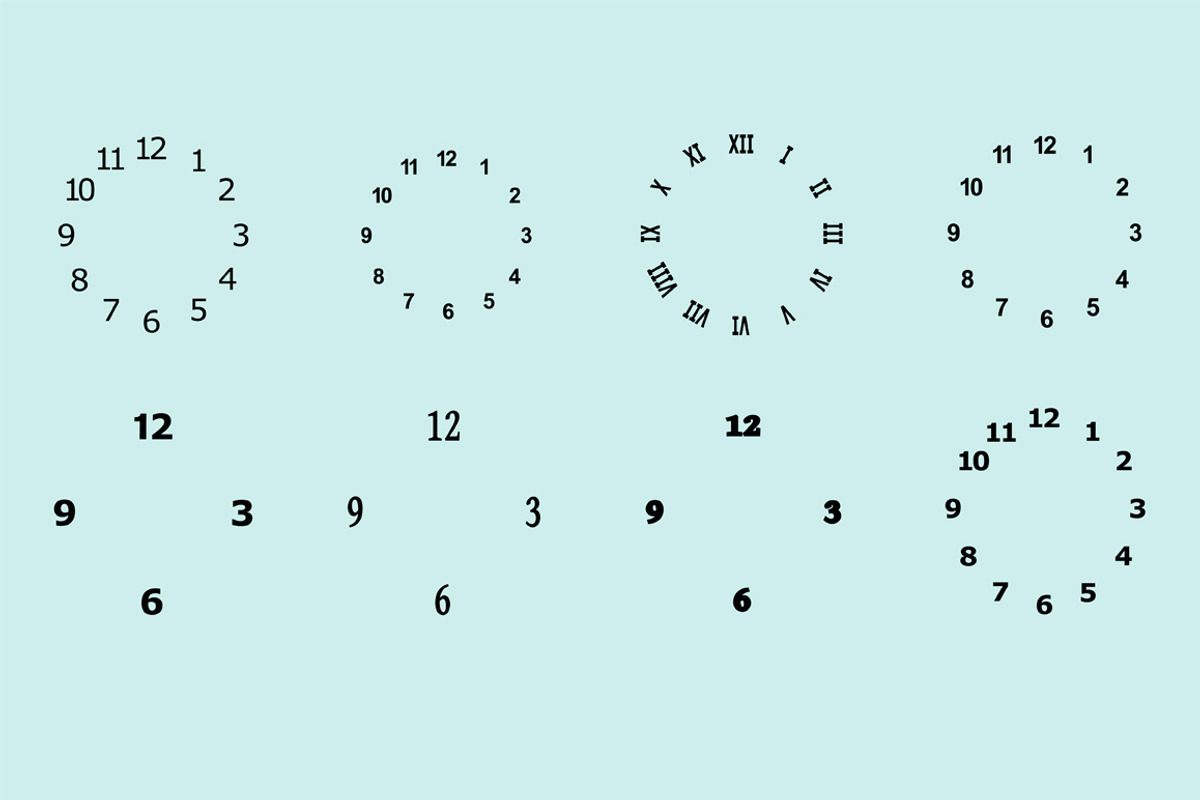 Six sets of images to create hours. preview 5