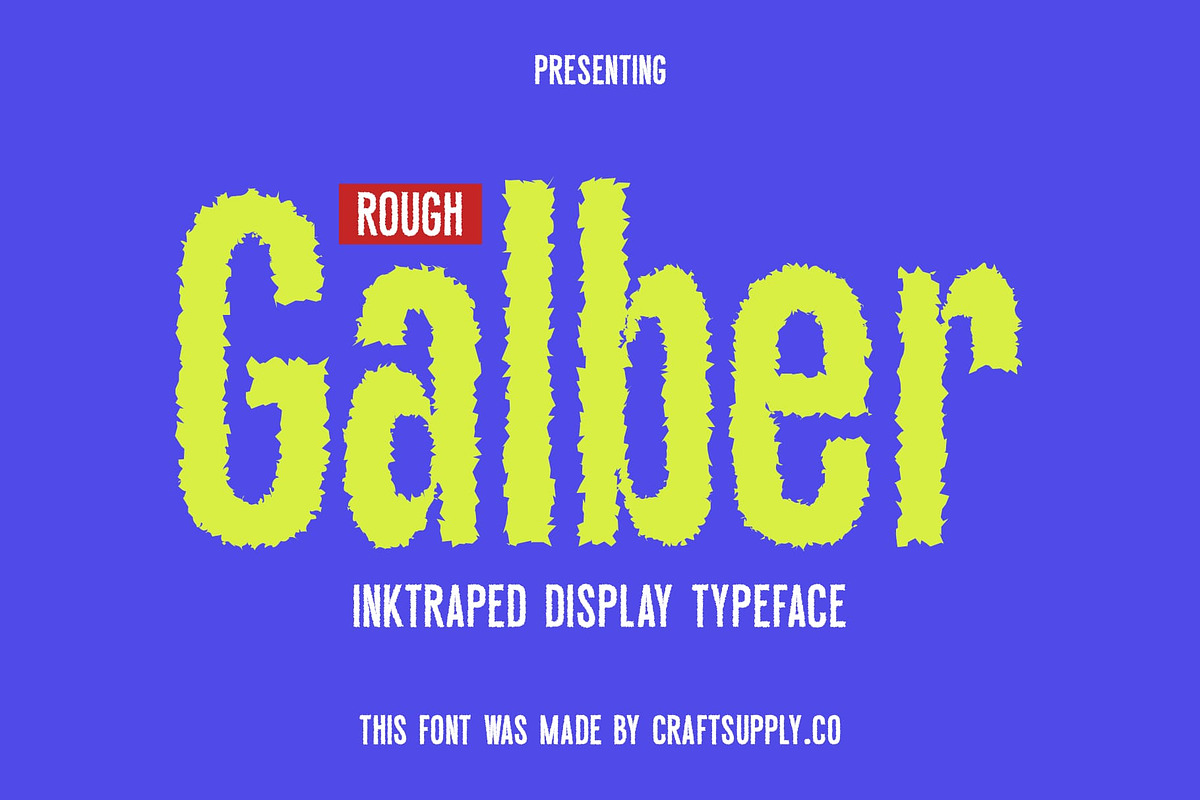 Galber Rough, a Sans Serif Font by Craft Supply Co. (Photo 1 of 8)