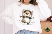 Whimsical Summer mouse Clipart, an Illustration by Craft Nest (Thumbnail 7 of 12)