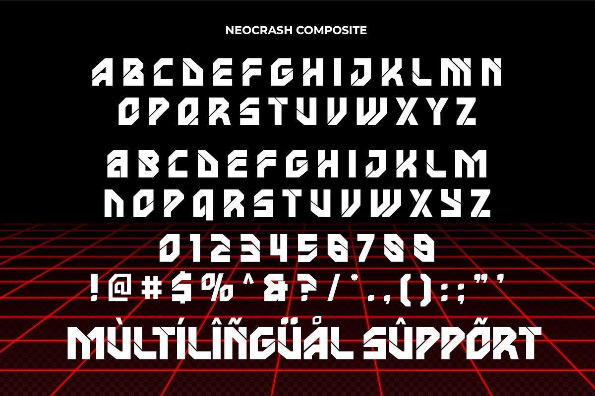 Neocrash - Cyberpunk Futuristic Font, a Sans Serif Font by Salamahtype (Photo 7 of 8)