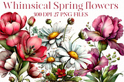 Whimsical Spring flowers clipart, an Illustration by Designworld (Thumbnail 1 of 8)