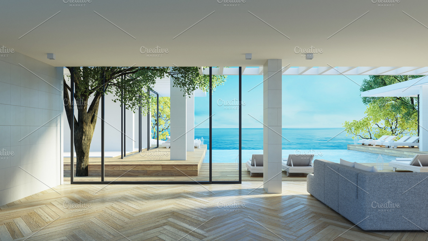Beach luxury living room, an Architecture Photo by TONTECTONIX