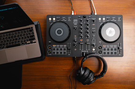 Close-up  dj controller and Sound mixing desk at home, an Arts & Entertainment Photo by Art Rachen