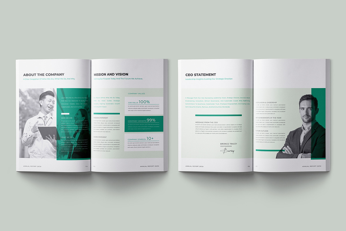 Corporate Annual Report Layout, a Brochure Template by Designsoul14 (Photo 7 of 15)