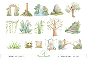 Watercolor Jungle Kids Clipart Set, an Illustration by MockupWizard (Thumbnail 3 of 5)