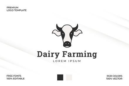 Cattle Farming Logo Template