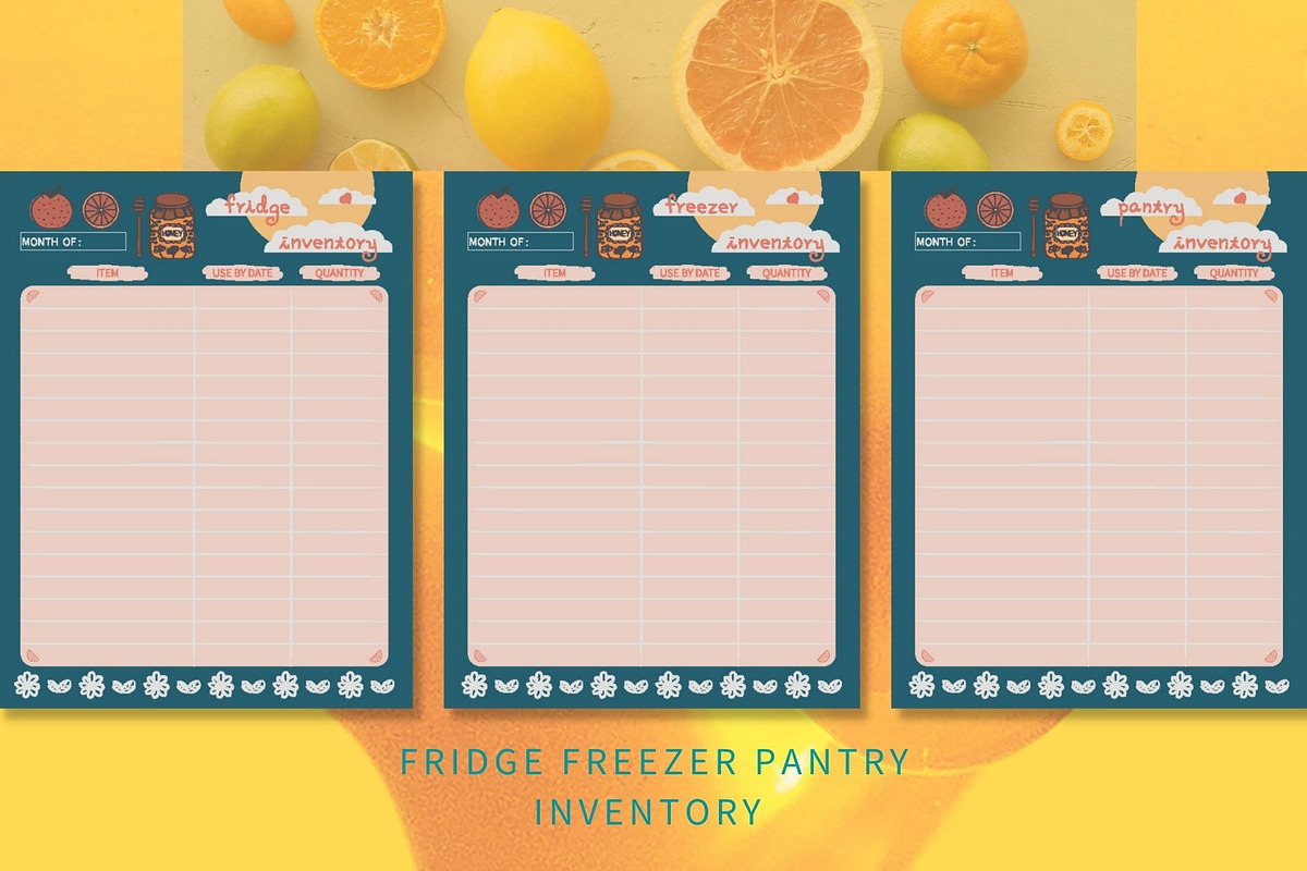 Meal & Grocery Planner Templates, a Stationery Template by Yiru Chen Studio (Photo 4 of 6)