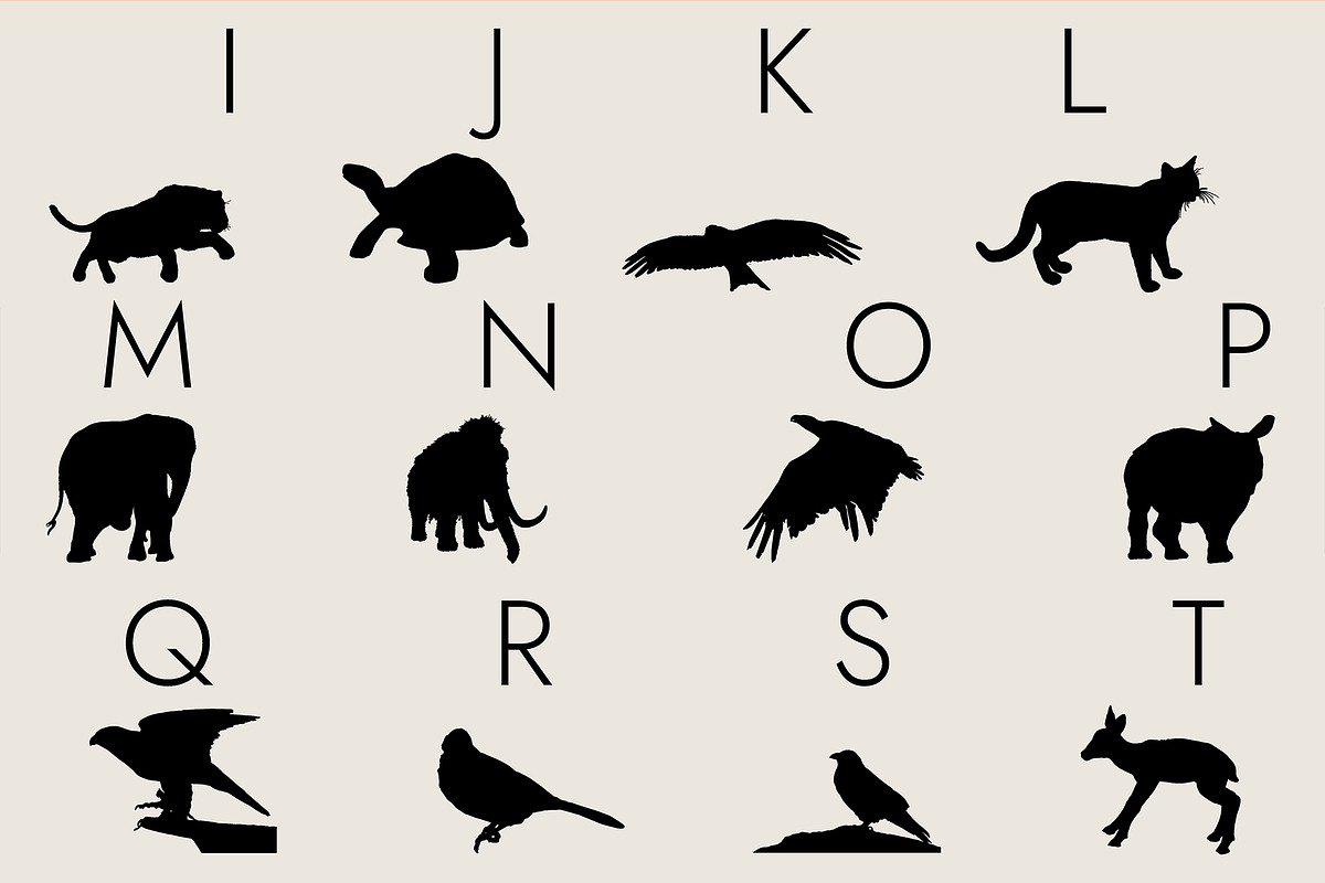 Animals Silhouette Dingbats Font, a Symbol Font by Minimalartstudio (Photo 2 of 8)