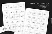 Fifty pre-made elements of THE, a Symbol Font by Blessed Print (Thumbnail 4 of 20)