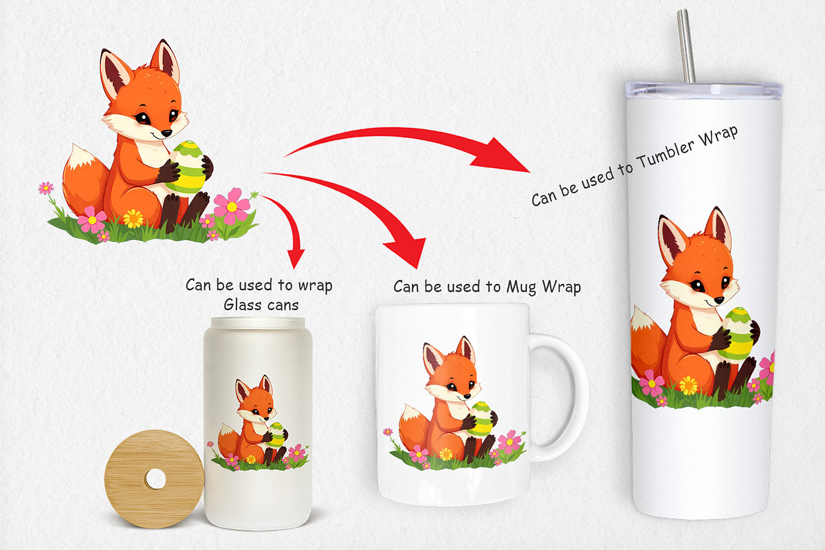 Easter Fox Clipart, a Graphic by Artnoy (Photo 4 of 5)