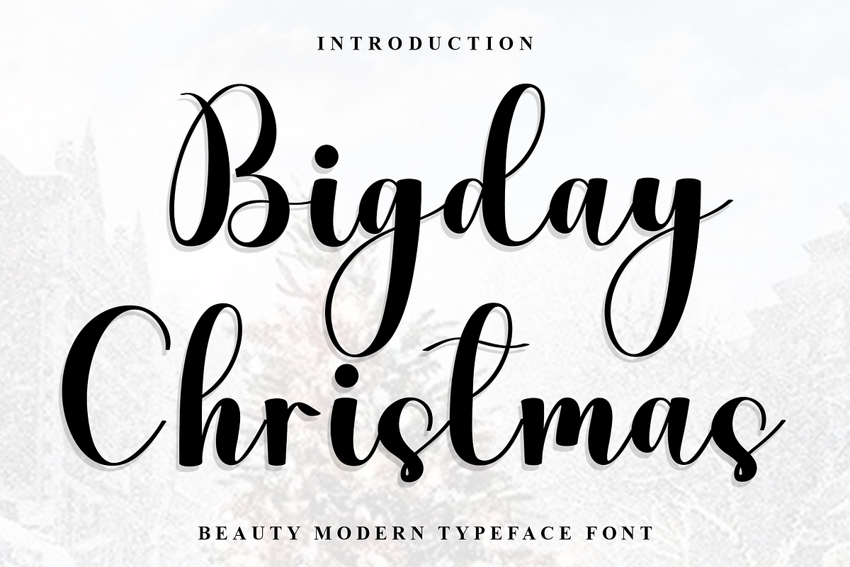 Bigday Christmas, a Handwritten Font by InermediaSTUDIO (Photo 1 of 8)