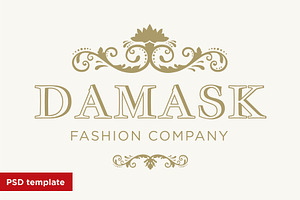 Damask, Royal Baroque Emblem, PSD