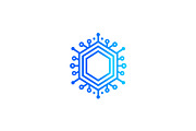Modern Geometric Hexagon Logo, a Branding & Logo Template by Vectorium Studio (Thumbnail 1 of 9)