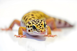 Close-Up Exotic Pet Lizard With Colo, a Photo by LOGOCREATIVE
