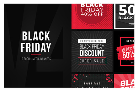 Black Friday Social Media Banner V4, a Social Media Template by MinimalStudioCo