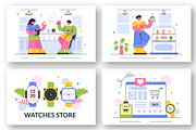 10 Watches Store Illustration, an Object Illustration by denayunebgt (Thumbnail 2 of 4)