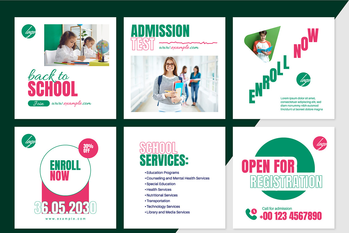 Back To School Post Design, a Social Media Template by MightyDesign (Photo 2 of 6)