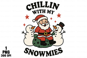 Funny Christmas PNG Cute Santa, an Illustration by Daily.Designs