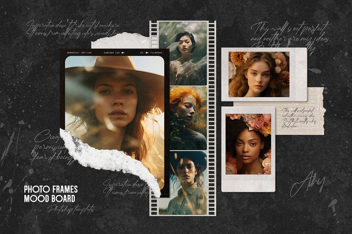 Polaroid Photo Mood Boards Set, a Presentation Template by Andrew Skoch Design (Photo 5 of 12)