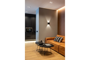 Modern open plan living room and