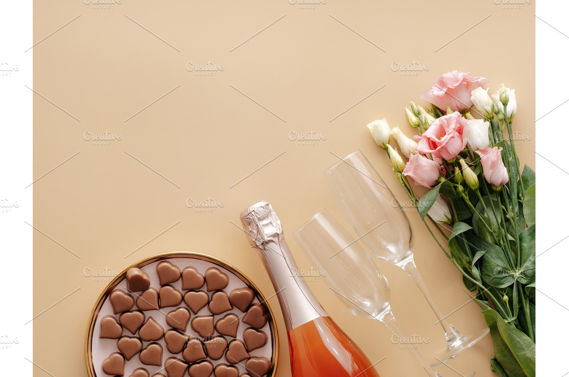 Valentines Day concept, flatlay, a Food & Drink Photo by Fascinadora