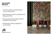 Wallpaper Mockup with wooden stools, a Household Mockup by Andrea Muller (Thumbnail 3 of 6)