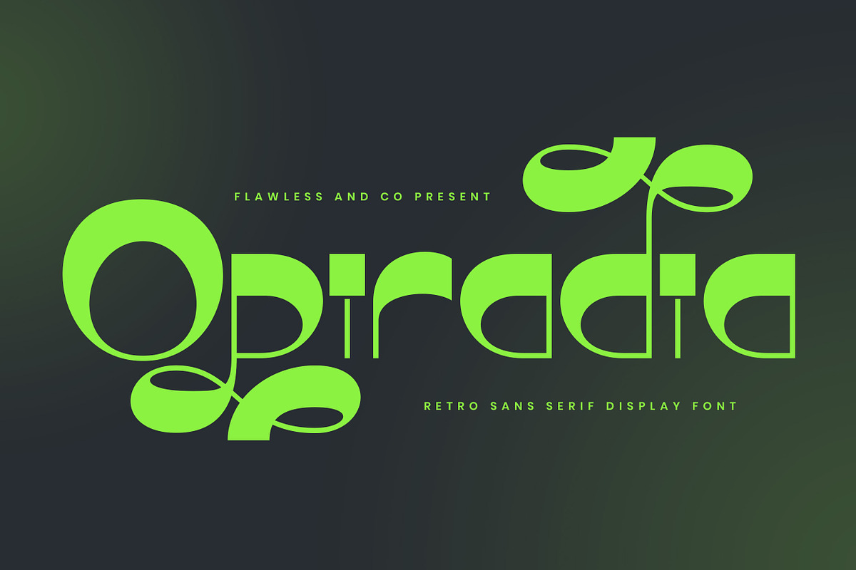 Opiradia - Retro Sans Serif Font, a Sans Serif Font by Flawless And Co (Photo 1 of 10)