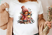 Christmas Girl clipart, a Seasonal Illustration by CreationArt (Thumbnail 6 of 7)