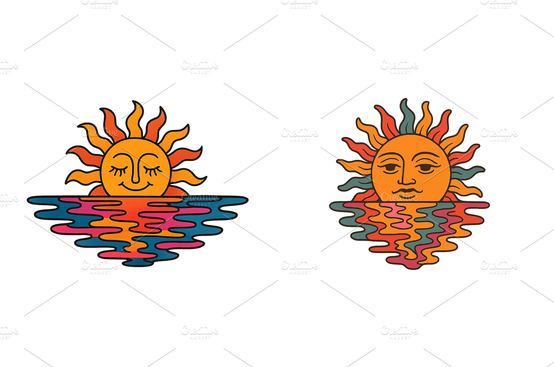 Bright sun illustrations rising, an Arts & Entertainment Photo by ZinetroN