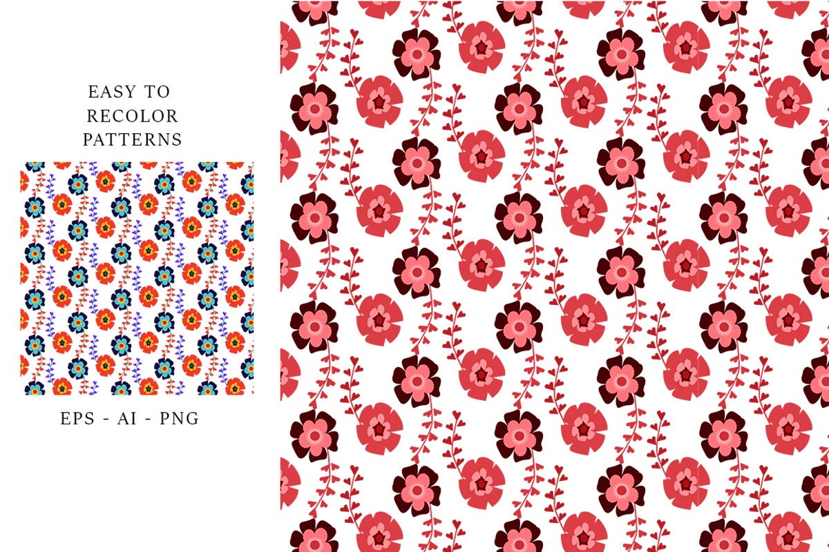 Polish Mexican Floral Pattern Pack, a Pattern Graphic by Design Unique (Photo 9 of 13)