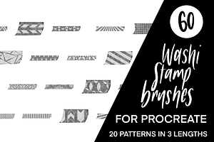 Procreate Washi Tape Stamp Brushes