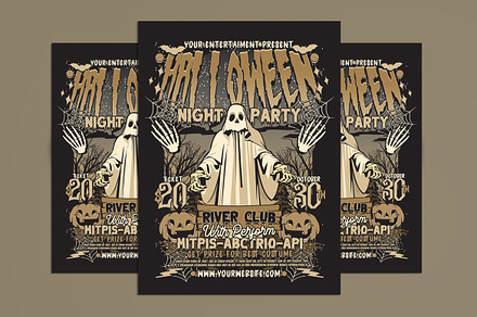 Halloween Night Party Flyer, a Flyer Template by Muhamad Iqbal hidayat