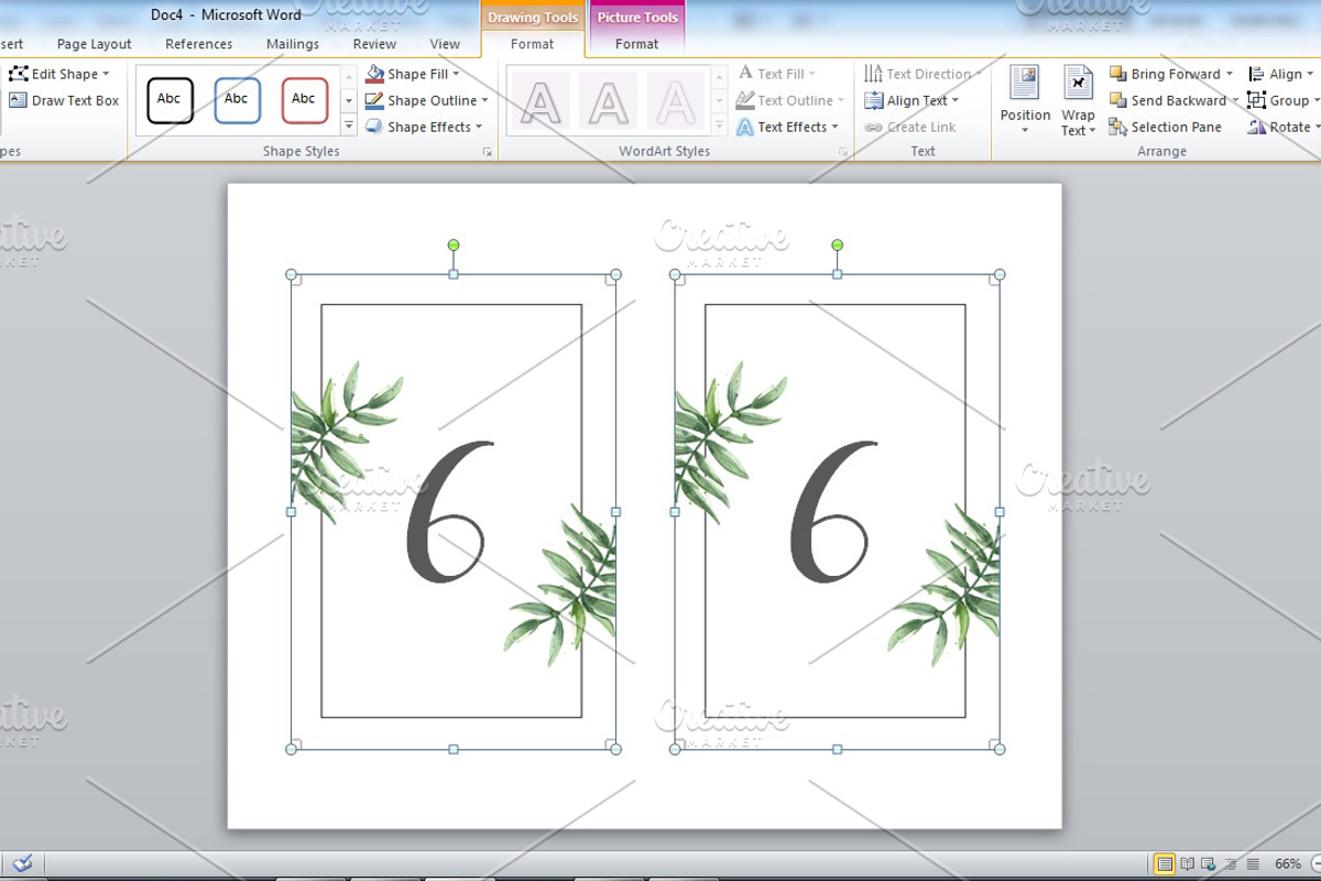 Printable Wedding Table Number, a Card Template by retrographix (Photo 3 of 3)