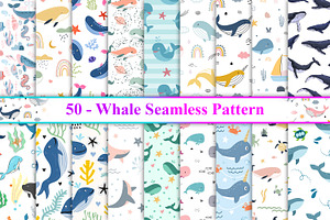 Whale Seamless Pattern, a Pattern Graphic by Digital Studio