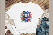 Patriotic American Flag Flowers PNG, an Illustration by Sublimation Artist (Thumbnail 4 of 6)
