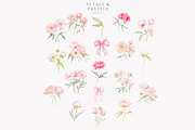 watercolor coquette pink peony set, a Decorative Illustration by Patishop Art (Thumbnail 10 of 10)