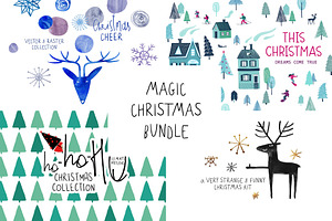 Magic Christmas Bundle, a Graphic by Annakniaz