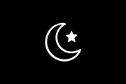 Moon Star Line Art Vector, a Decorative Illustration by Vectorium Studio (Thumbnail 2 of 4)