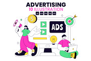 10 Advertising Vector Illustration, a Technology Illustration by denayunebgt (Thumbnail 1 of 4)