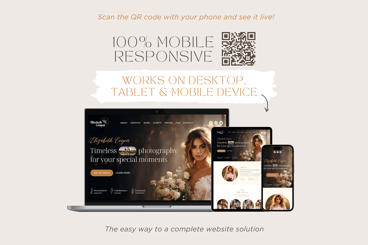 Photography Website Template Canva, a Landing Page Template by vectorocean (Photo 4 of 11)