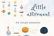 Baby astronaut watercolour clipart, an Illustration by heyiamalice (Thumbnail 6 of 12)