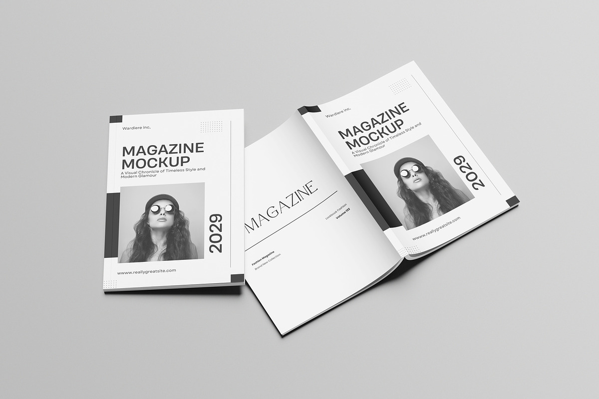 Magazine Mockup, a Books & Magazine Mockup by Ataku Design (Photo 2 of 5)
