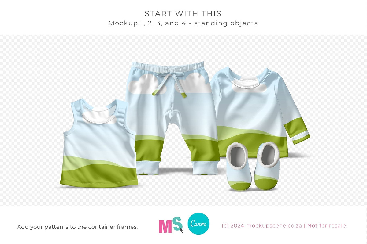 Infant Pants Top Canva Smart Mockup, an Apparel Mockup by Mockup Scene (Photo 12 of 13)