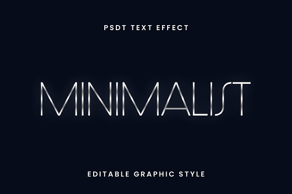 Silver Minimalist Glow Text Effect preview 3