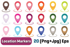 Location Markers Clipart