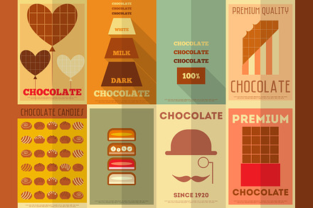 Retro Chocolate posters collection