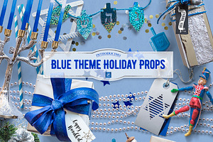 Blue Theme Holiday Props