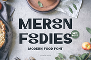 Meroon Foodies - Food Font, a Sans Serif Font by QR Design Studio (Thumbnail 1 of 9)