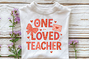 One Loved Teacher Valentine PNG, an Illustration by CraftArtStudio (Thumbnail 2 of 4)