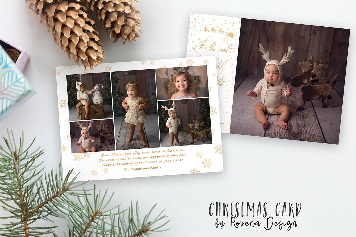 Christmas Card Template, a Card Template by Rovena Design (Photo 2 of 2)